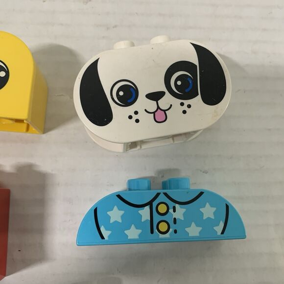 Lego Duplo Large Face Pieces Pink Bunny Ladybug Dog Mickey Parrot Shirt Eyes - Picture 7 of 9